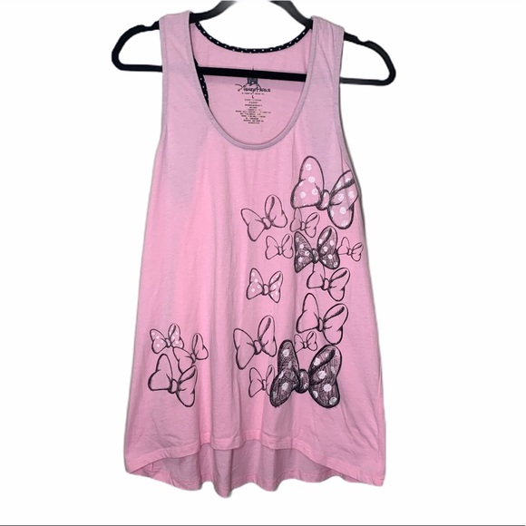 Disney Tops - Disney Parks large racer back pink tank bows